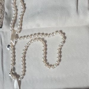 Genuine pearl necklace and bracelet set, 24k gold findings